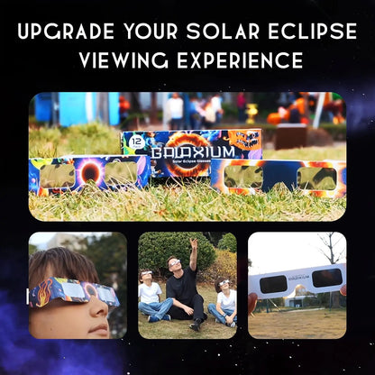 10Pcs Family Pack Paper Solar Eclipse Glasses Safe Direct Sun Viewing Outdoor Protective Eyewear Total Eclipse Observation Tool