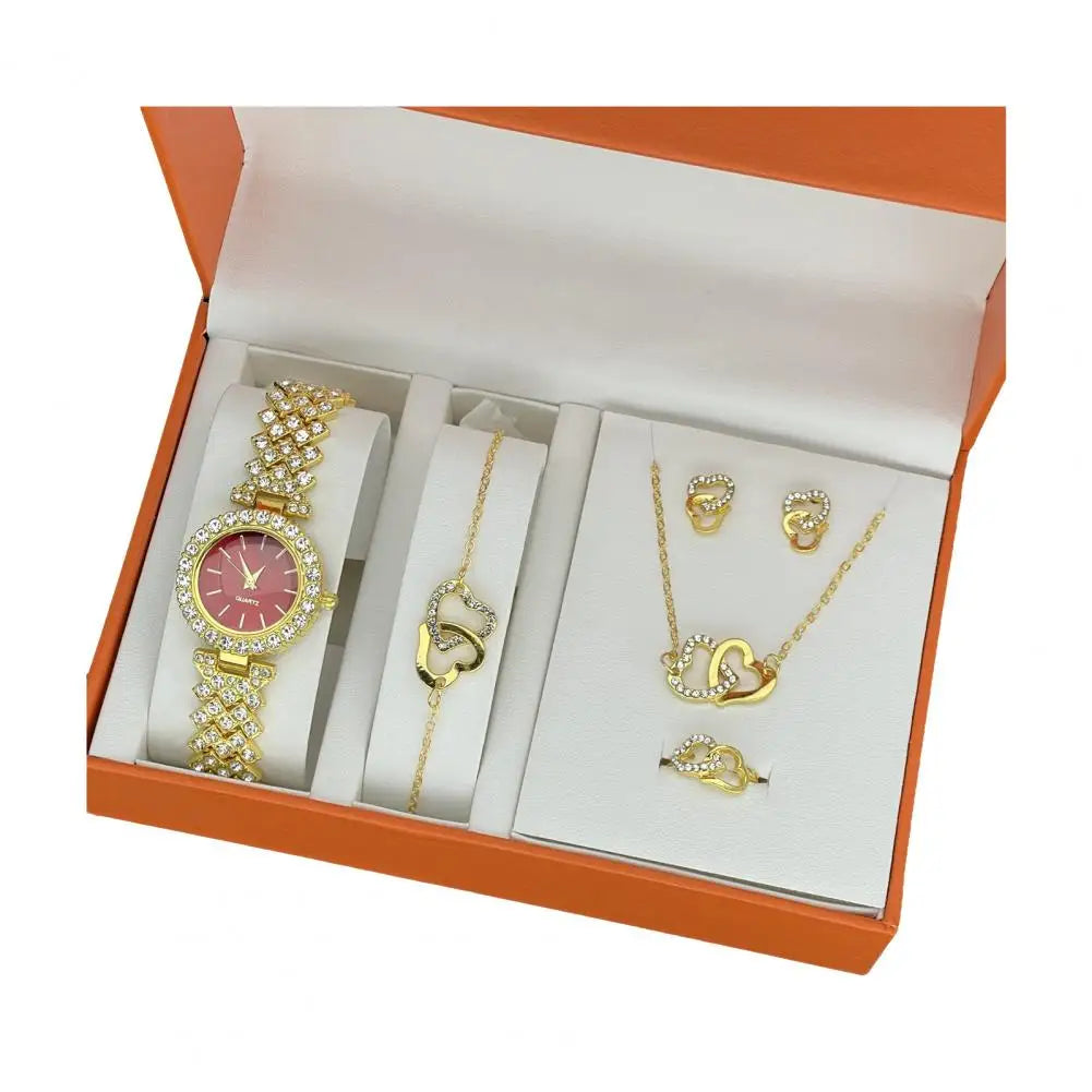 1 Set Jewelry Set with Gift Box Complete Collection of Quartz