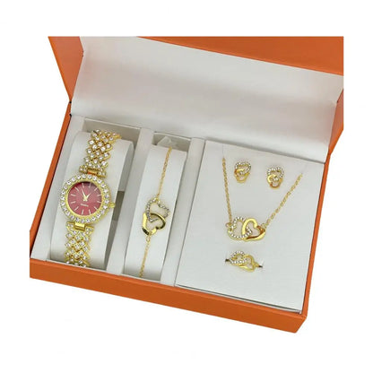 1 Set Jewelry Set with Gift Box Complete Collection of Quartz