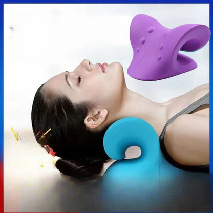 Neck Massage Wedge Pillow Shoulder Cervical Chiropractic Traction Device Head Back Relax for Pain Relief Body Massager Machine