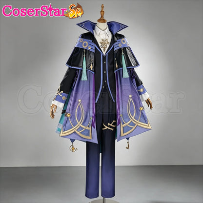 CoserStar-SR GenshinImpact Mitya Cosplay Costume Outfit Carnival Halloween Anime Game Role Play Uniform Wig Shoes