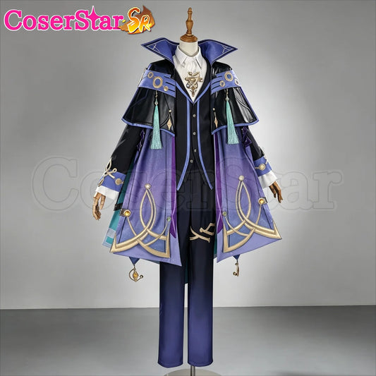CoserStar-SR GenshinImpact Mitya Cosplay Costume Outfit Carnival Halloween Anime Game Role Play Uniform Wig Shoes