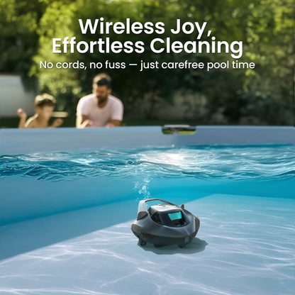 Refurbished Aiper Seagull SE Pool Vacuum Cordless Robotic Pool Cleaner with 100 Mins Runtime, Powerful 1320GPH Suction,Smart Self-Parking, Pool Vacuum for Above Ground Pools up to 860 Sq.ft