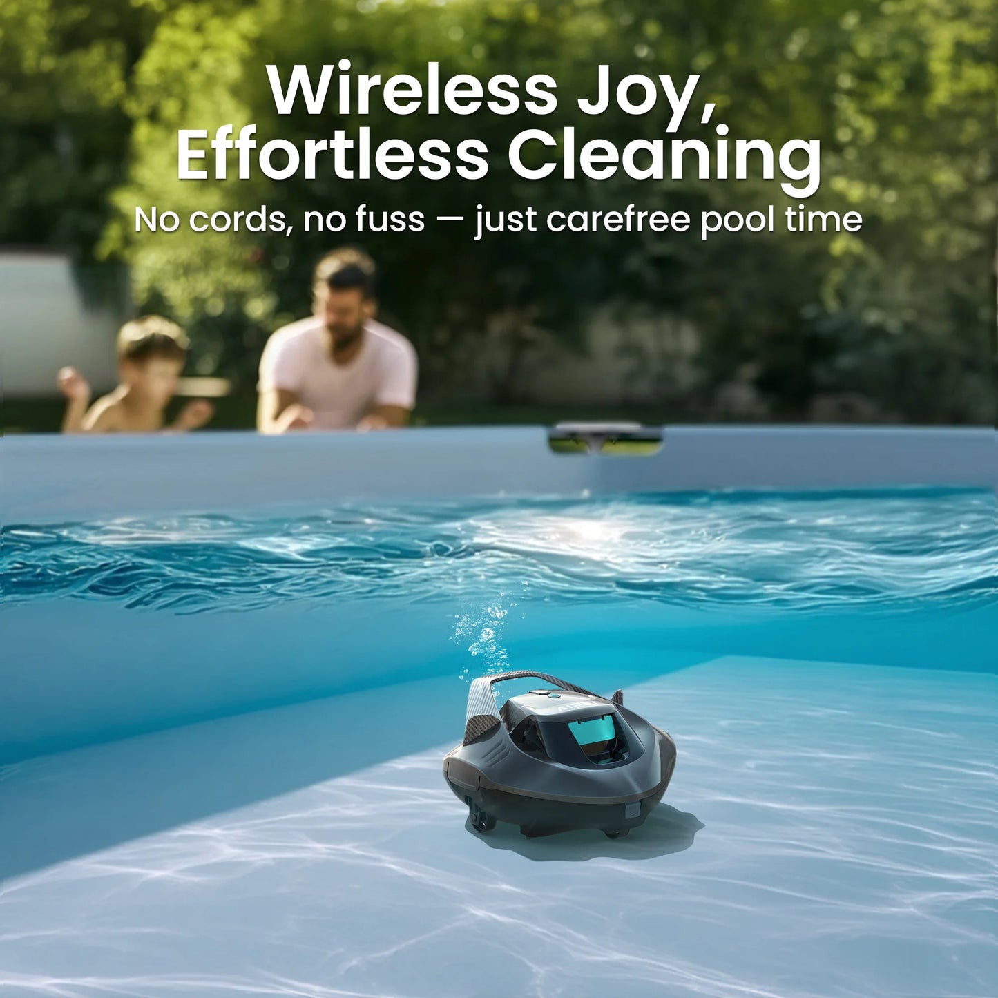 Refurbished Aiper Seagull SE Pool Vacuum Cordless Robotic Pool Cleaner with 100 Mins Runtime, Powerful 1320GPH Suction,Smart Self-Parking, Pool Vacuum for Above Ground Pools up to 860 Sq.ft