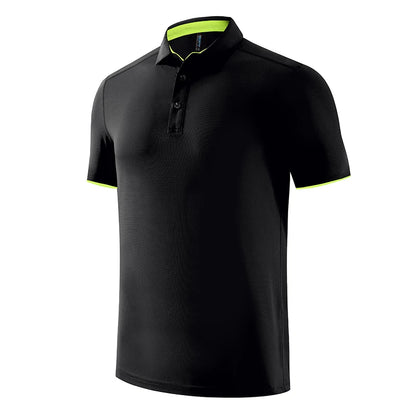 Quick Dry Men's Sports Polo Shirt Golf Wear Summer Gym Fitness Training Clothing Comfortable Breathable Shirts