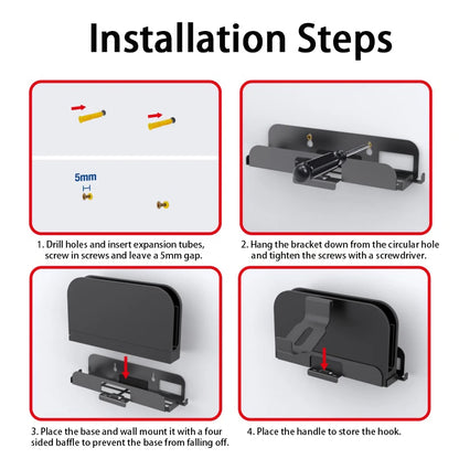 Host Stand for Switch 2 Wall Mount Host Stand for Switch 2 Game Console Host Storage Rack Hanging Wall Holder Bracket Hanging