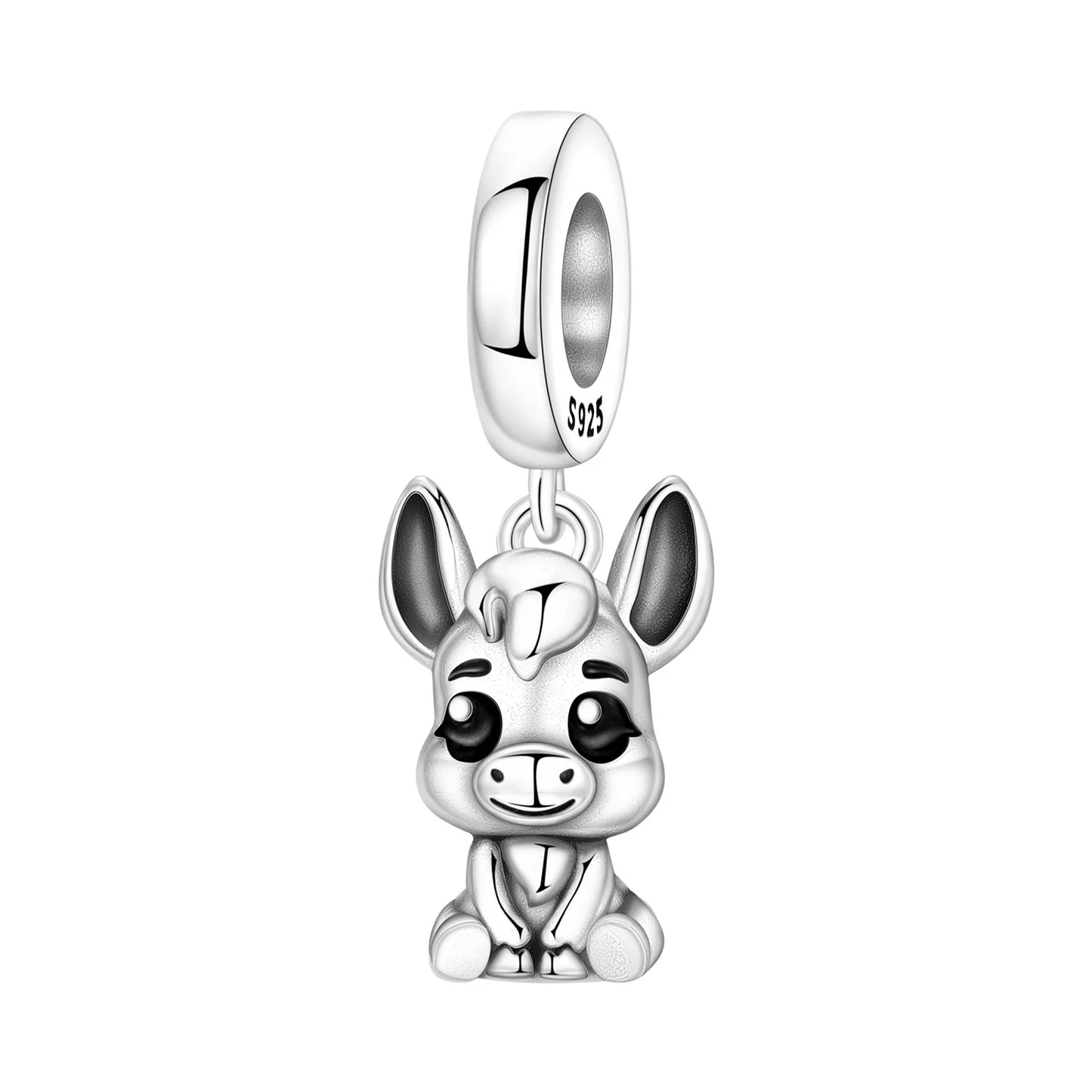 Hot Sale 925 Sterling Silver Dog Cat Cute Pet Animals Pendant Birthday Party Gift for Women Bangle Bracelet Necklace DIY Jewelry
