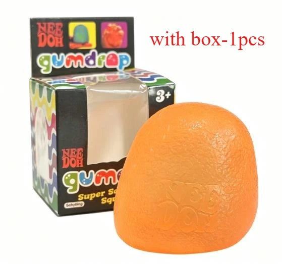 Nice Cube Nee Doh Squishy Squeeze Toy, Portable Stress Relief Sensory Fidget, Great for Kids & Adults with ADHD