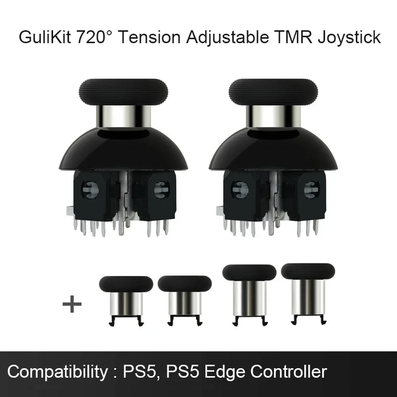 GuliKit 720° Tension Adjustable TMR Joystick for PS4 PS5 Edge Gamepad for Switch Pro Xbox Series Controller Game Accessories