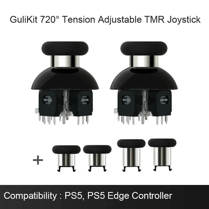 GuliKit 720° Tension Adjustable TMR Joystick for PS4 PS5 Edge Gamepad for Switch Pro Xbox Series Controller Game Accessories