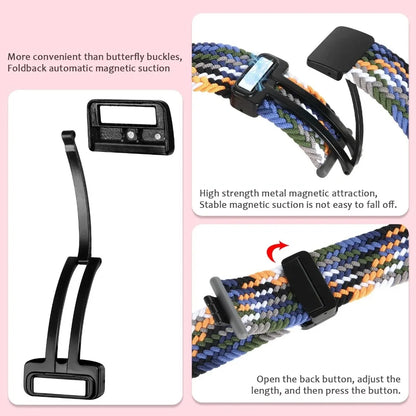 Nylon Braided Strap for Redmi Watch 6 Active 6 Lite Xiaomi Band 10 Pro 9 Pro 8 Pro Magnetic Buckle Wristband Redmi Watch 6 5 4