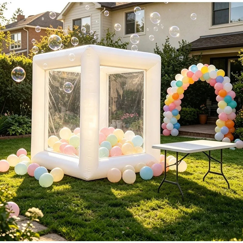 Transparent Inflatable Bubble House Tent, Clear Waterproof PVC Dome House for Balloon Party, Wedding & Birthday Decoration