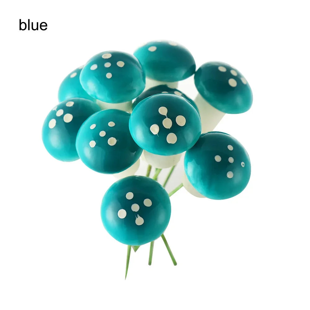 10/20PCS Mini Mushroom DIY Craft Garden Ornament Resin Artificial Foam Potted Plants Decor Moss Decoration Miniature Figurine
