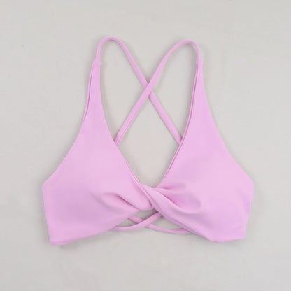 Sexy Slim Shoulder Straps Somfortable High Stretch Sports Underwear Gym Workout Breathable Detachable Yoga Bra