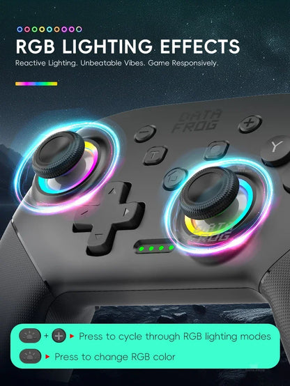 Wireless Game Controller for Switch 2 / Switch OLED / Lite Console Pro Joystick Gamepad with Turbo & 1000mAh Battery