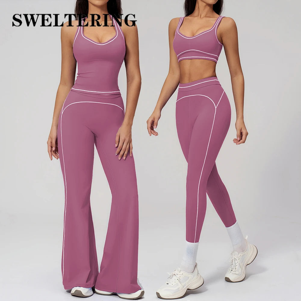 Yoga Suit 2PCS Women Tracksuits Sports Outfits Gym Clothes Running Sports Bra Suits Female Workout Yoga Clothes Athletic Wear