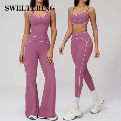 Yoga Suit 2PCS Women Tracksuits Sports Outfits Gym Clothes Running Sports Bra Suits Female Workout Yoga Clothes Athletic Wear