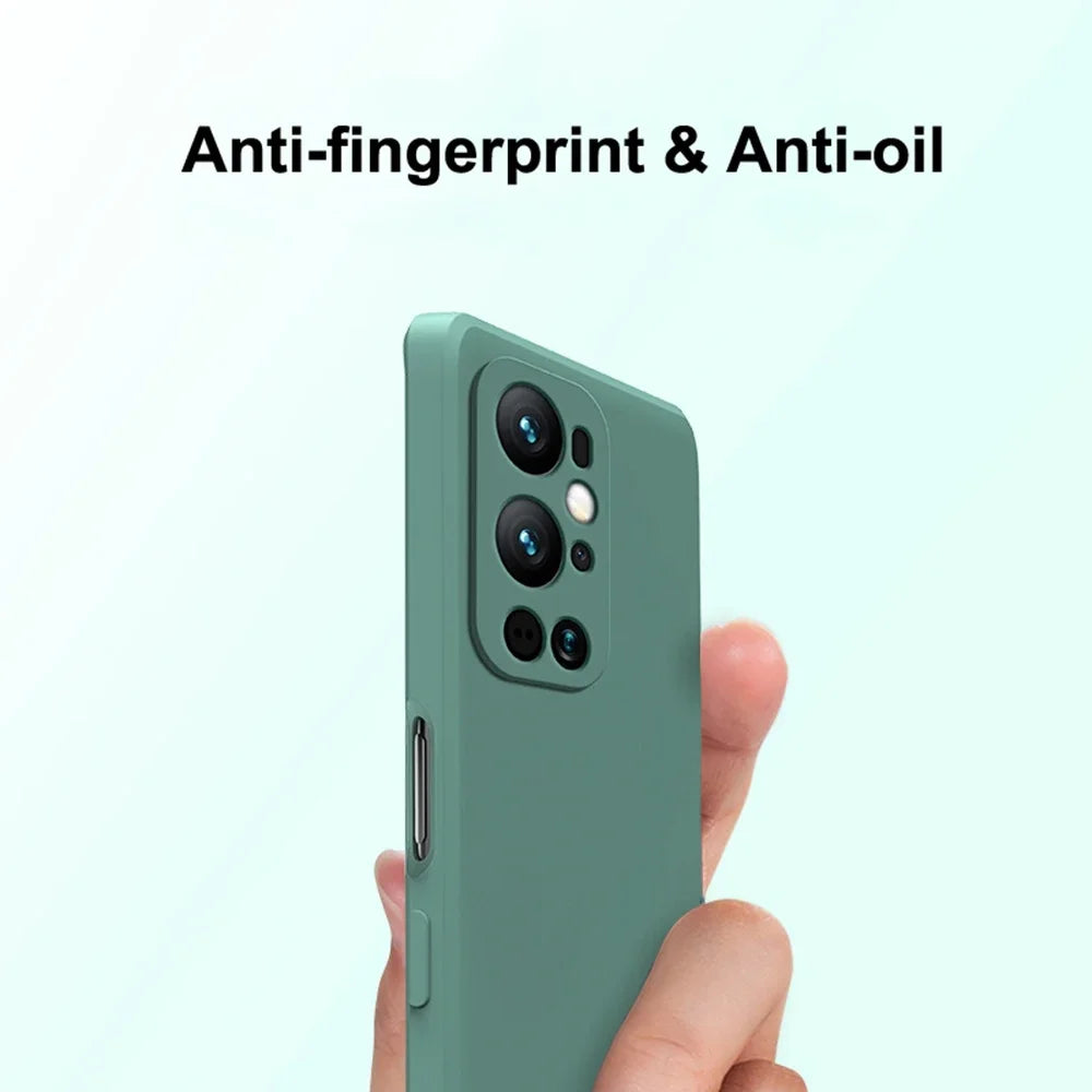 Square Liquid Silicone for OnePlus One Plus 7 7T 8 8T 9 Pro 9R 9RT T 10R Ace Nord N20 Original Soft Camera Protective Back Cover