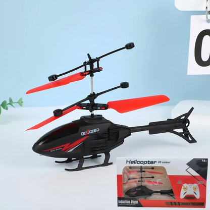 Induction Helicopter Toy Room Charged Remote Control Small Aircraft Training Coordination Gifts for Boys and Girls
