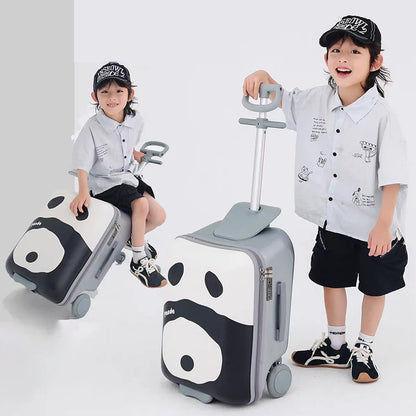 Children's Unisex Stroller Luggage Trolley Foldable Luggage Baby Ride on Suitcase 20 inch Carry-On Detachable Travel Suitcases