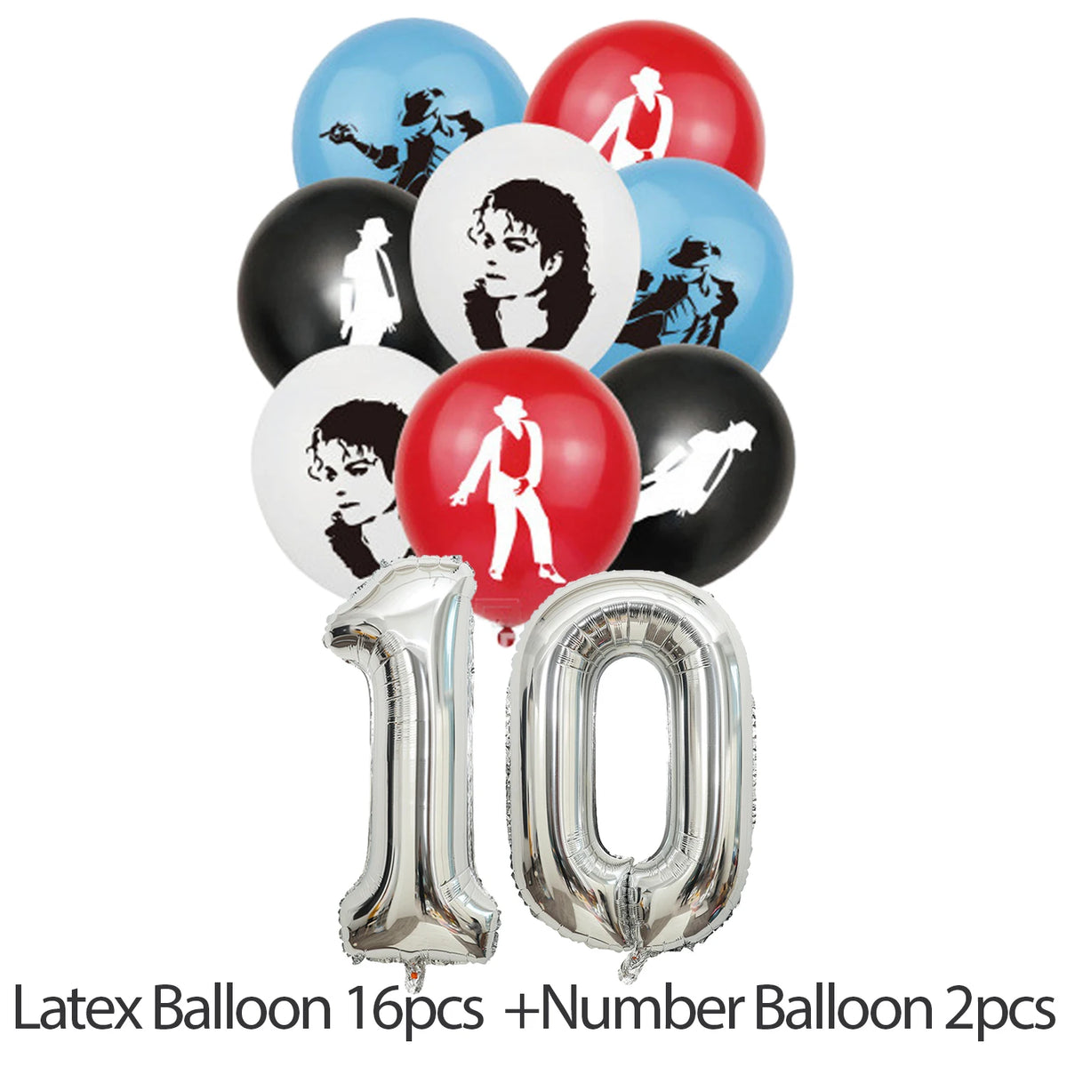Michael Jacksons Birthday Party Decorations Fans Party Supplies Cake Topper Balloons Background Photo Studio Photography Props