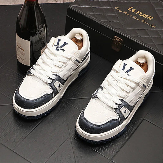 Designer Wedding Party Men Shoes Autumn Fashion Casual Sneakers Man Thick Bottom Walking Office Leisure Loafers Shoes for Men