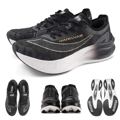 IRUNSVAN Nylon Carbon Plate Professional Marathon Running Shoes for Man Lightweight Cushioning Training Outdoor Sneakers Women
