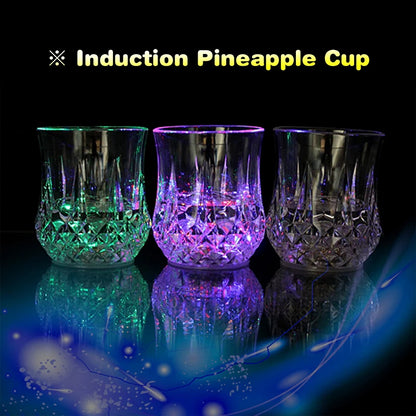 Light Up LED Pineapple Cup 500ml Colorful Flashing Drinkware Glow Water Cup for Bar KTV Night Event