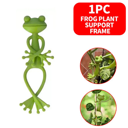 6 pieces, 3 pieces, and 1 piece of green frog plant support and fixture, suitable for indoor and outdoor garden stem growth plan