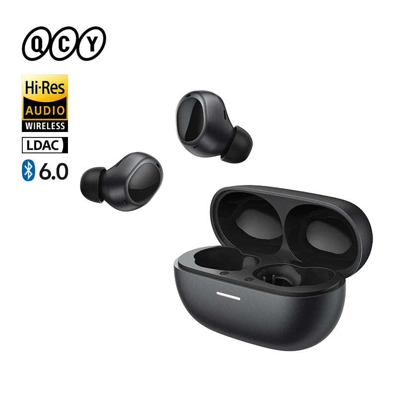 QCY MeloBuds A30 Wireless Earbuds Bluetooth 6.0 LDAC Hi-Res Audio -60dB Hybrid ANC Earphones AI Scene 8 Mics HD Call Headphones