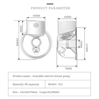 Hands Free Electric Breast Pumps Mother Milk Extractor Portable Breast Air Pump Wearable Wireless Breast pump UV disinfectable