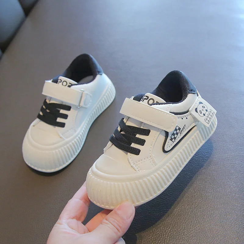 Baby Kids Walking Shoes Toes Capped Anti-kicked 2025 New Fashion Boys Girls Sports Shoes Non-slip Children Flat Shoes Soft Sole