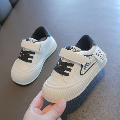 Baby Kids Walking Shoes Toes Capped Anti-kicked 2025 New Fashion Boys Girls Sports Shoes Non-slip Children Flat Shoes Soft Sole