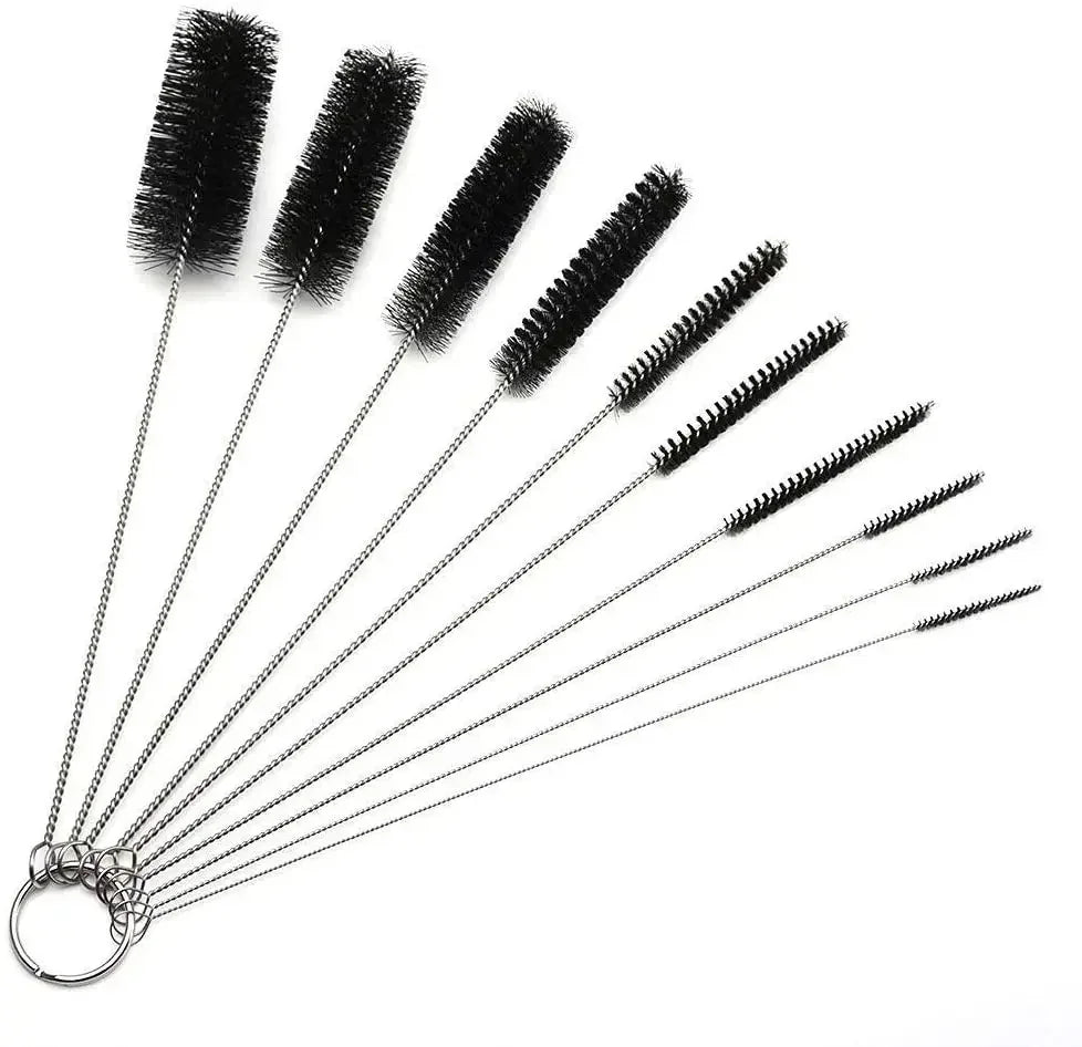 Drinking Straw Cleaning Brush Kit Reusable Tube Pipe Cleaner Nylon Stainless Steel Long Cleaning Brushes for Baby Cup Bottles