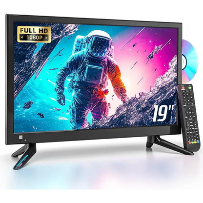 Desobry 19 INCH TV with DVD Player Built in 1081P LCD TV DVD Player Combo with HDMI USB Monitor for Home