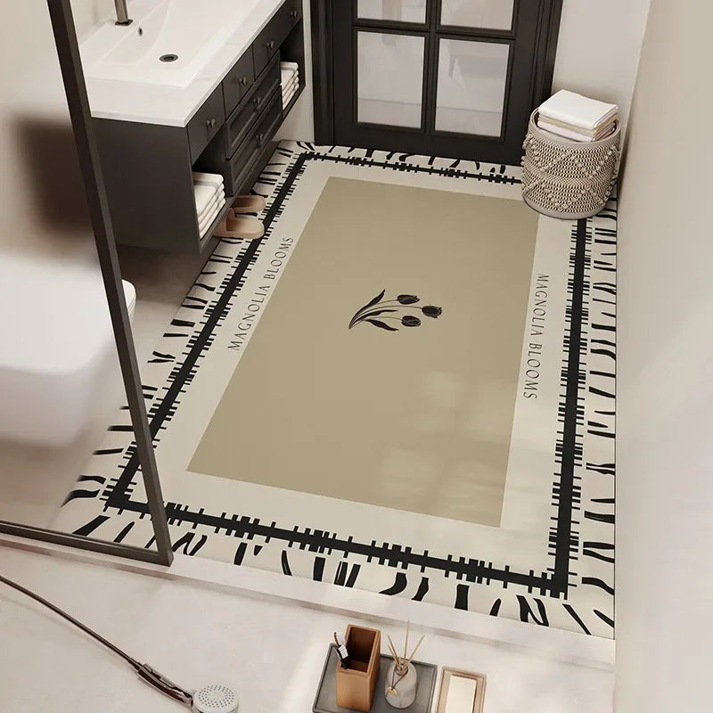 Carpet in the Bathroom Mat Absorbent Non-Slip Floor Mats Home