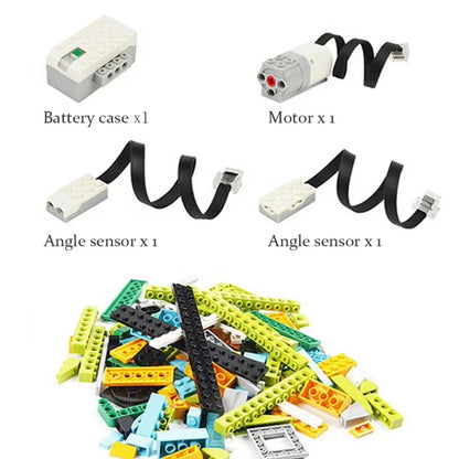 STEM Educational Building Blocks Kit 280pcs with Electronic Sensors for Programming Robots Fun Learning Activity for Kids