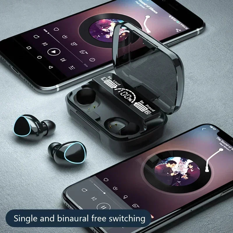 TWS BT5.3 Headphones LED Display Wireless Earphones With Microphone 9D Stereo Sports Waterproof Earbuds Headsets