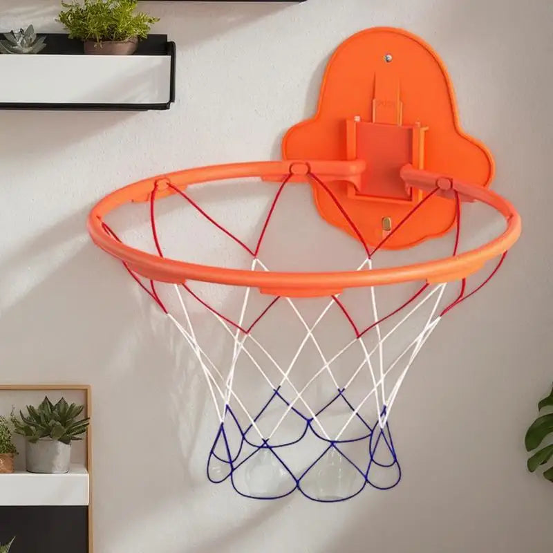 Indoor Basketball Hoop 32cm Dribbling Silent Basketball Training Hoop Noiseless Bouncing Foldable Wall-Mounted Outdoor Toys