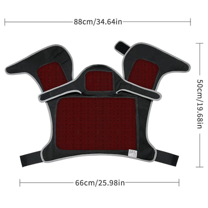 Red Light Heated Shawl Vest 3 Vibration Massage Neck Shoulder Back Body Warmer Neck Back Muscle Relaxation