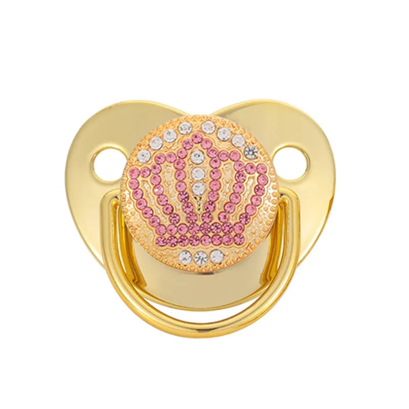 Baby Shower Gifts Baby Pacifier Rhinestone Pacifier Clips Princess Bling BPA Free Silicone Infant Nipple Newborn Baby Soother