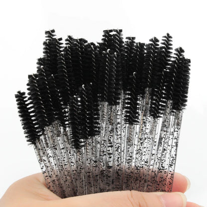 New 5/25/50Pcs Wholesale Crystal Eyelashes Brush Applicator Eyelash Brushes Plastic Mascara Wand Lashes Extension Makeup Beauty