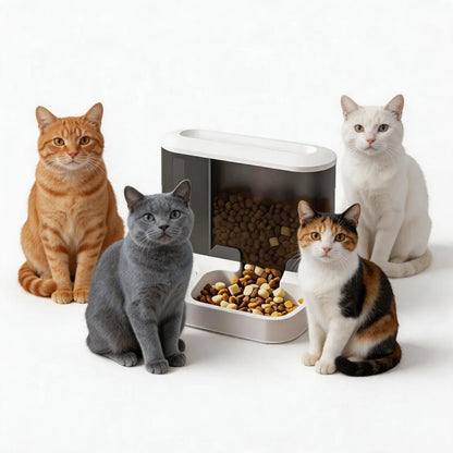 Automatic Pet Feeder Water Bowls Food Intelligent Electric Pet Food Dish Smart Timer Dog Bowl All-in-One Feeding Station