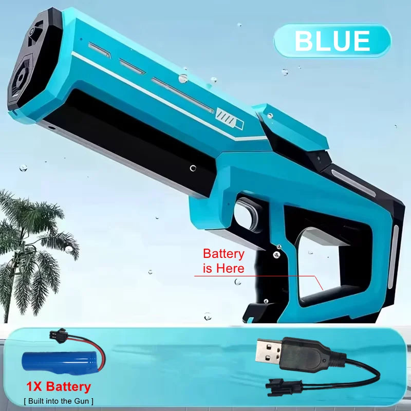 Electric Water Guns for Adults Powerful Squirt Automatic Suction Water Storage Gun Blasters Summer Pool Outdoor Game Toy Gift