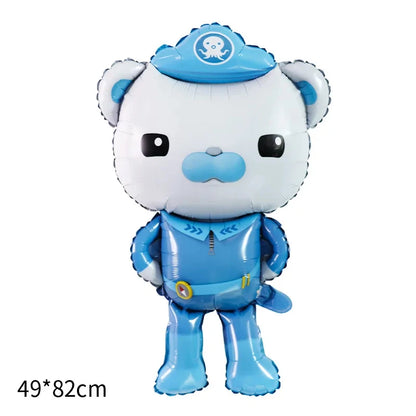 The Octonautsed Party Decoration Bear Cat Penguin Latex Ballons Captain Sea Animal Foil Balloons Happy Birthday Banner Kids Toy