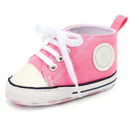 0-18M Baby Canvas Shoes Men and Women Multicolour Classic Baby Casual Shoes Anti-slip Soft Sole First Pair Toddler Infant Shoes