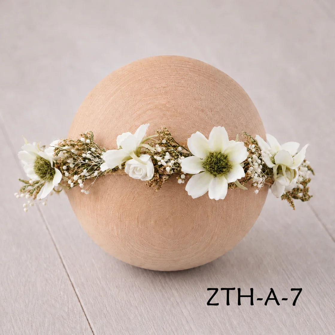 Floral Newborn Headbands for Photography Props Handmade Infant Girl Flower Wreath Baby Headband Newborn Photoshoot, Accessories