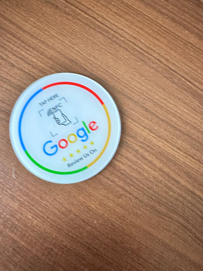 13.56Mhz Programmable Google Review Card NFC Station Table Acrylic Stickers Waterproof NFC Stand Google Review Card