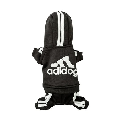 Warm Dog Jumpsuit Hoodie | Sport Sweatshirt Coat for Yorkie & French Bulldog | Small to Medium Pet Jacket