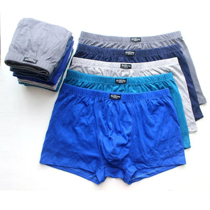 5 Pack 100% Cotton Boxer Briefs for Men 6XL Big & Tall Breathable Underwear with Anti-Ride Up Soft Printed Boxers Shorts